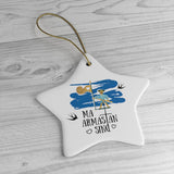 I Love You - Belarus Christmas Tree Ornament -  Belarus Ceramic Ornament - я цябе кахаю