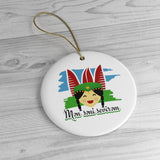 I Love You Holiday Ceramic Tree Ornament - Azerbaijani Gift Idea  - Azerbaijan
