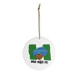 Nigerian - Holiday Ornament For Christmas Tree - Ceramic Ornament - Nigeria Ornament