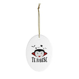Romania - Holiday Ornament For Christmas Tree - Ceramic Ornament - Romania Te iubesc