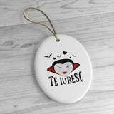 Romania - Holiday Ornament For Christmas Tree - Ceramic Ornament - Romania Te iubesc