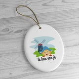 Netherlands Dutch Holiday Ornament For Christmas Tree - Ceramic Ornament - The Netherlands - ik hou van je