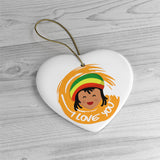 Jamaica - Holiday Ornament For Christmas Tree - Ceramic Ornament - Jamaican I Love You Ornament