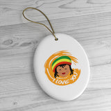 Jamaica - Holiday Ornament For Christmas Tree - Ceramic Ornament - Jamaican I Love You Ornament
