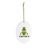 Ireland - Holiday Ornament For Christmas Tree - Ceramic Ornament - Ireland - Leprechaun