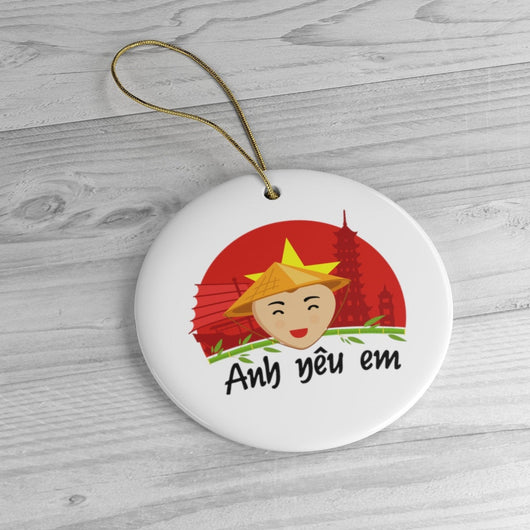 Vietnam - Holiday Ornament For Christmas Tree - Ceramic Ornament - Vietnamese Ornament