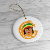 Jamaica - Holiday Ornament For Christmas Tree - Ceramic Ornament - Jamaican I Love You Ornament