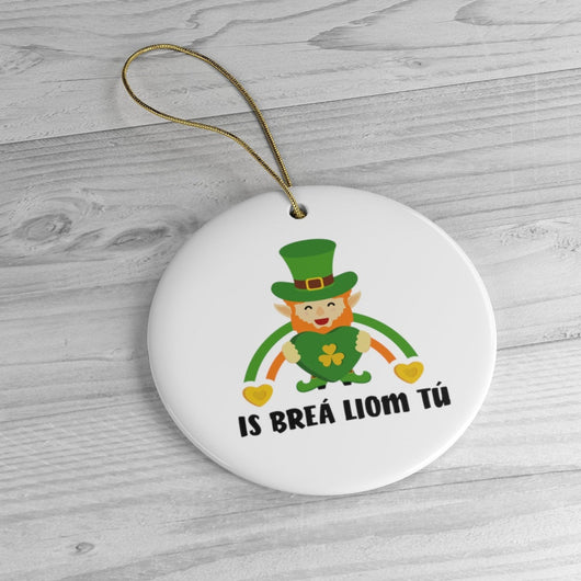 Ireland - Holiday Ornament For Christmas Tree - Ceramic Ornament - Ireland - Leprechaun