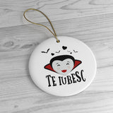 Romania - Holiday Ornament For Christmas Tree - Ceramic Ornament - Romania Te iubesc