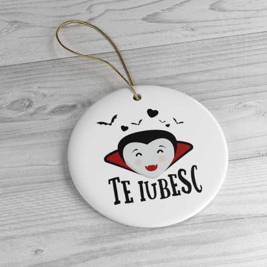 Romania - Holiday Ornament For Christmas Tree - Ceramic Ornament - Romania Te iubesc