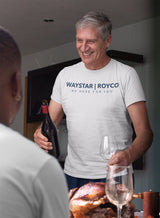 Waystar Royco Merch Succession Tee-  Succession Parody White Tee - Waystar Royco, We Here For You Tee-Shir