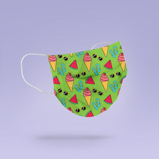 Washable & Reusable Cloth Ice Cream Face Mask Cover
