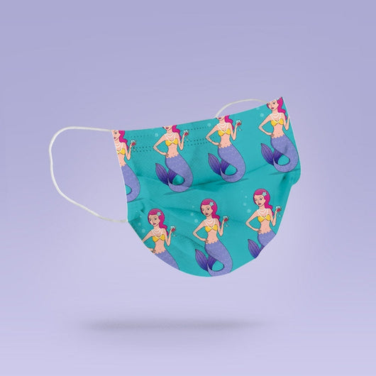 Washable & Reusable Wine Mermaid Face Mask Cover