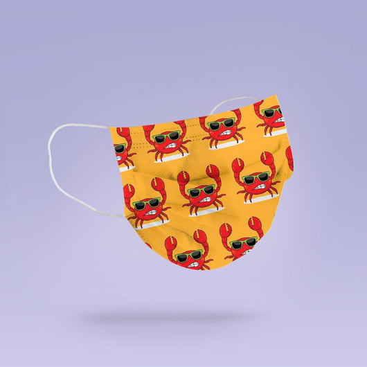 Washable & Reusable Cute Crab Cloth Face Mask Cover