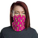 Washable & Reusable Cloth Neck Gaiter Face Shield - Pineapple Toast Print - Face Mask