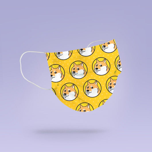 Washable & Reusable Doge Shiba Inu Cloth Face Mask Cover