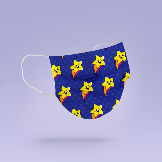 Washable & Reusable Blue Star Cloth Face Mask Cover