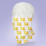 Washable & Reusable Cute Macaroni and Cheese Print - Gaiter Face Shield - Face Mask