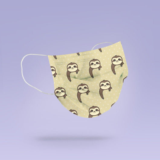 Washable & Reusable Cute Lazy Sloth Design Face Mask Cover