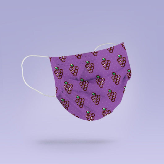 Washable & Reusable Purple Grapes Face Mask Cover
