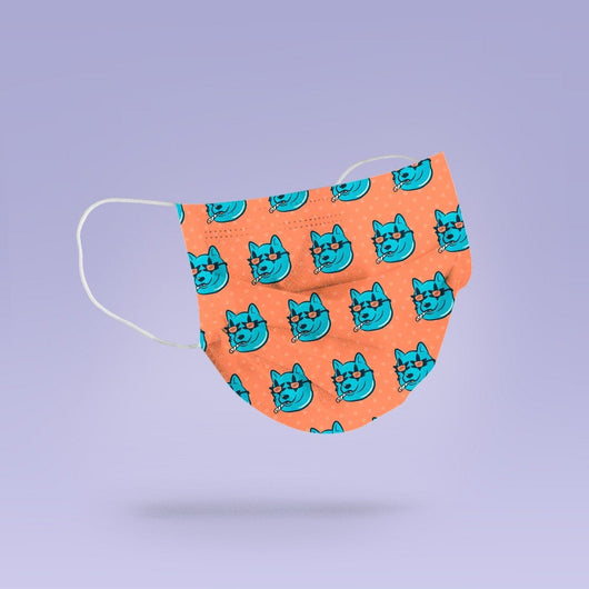 Washable & Reusable Stoned Dog Face Mask Cover