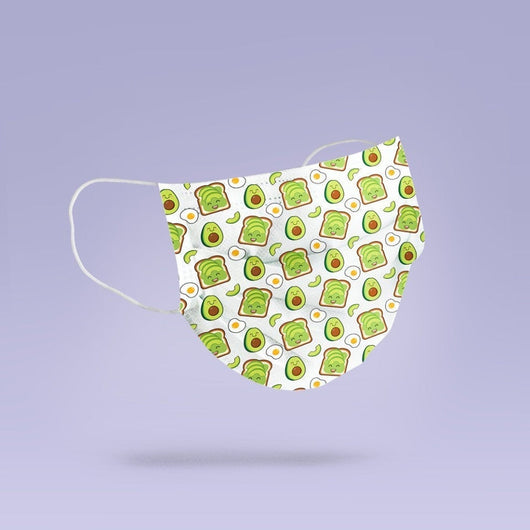 Washable & Reusable Cloth Avocado Face Mask Cover