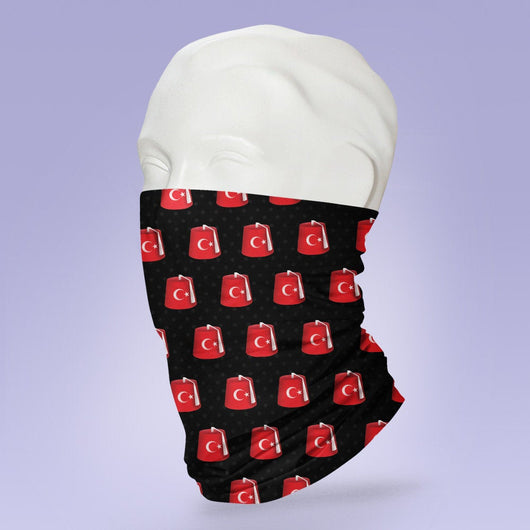 Washable & Reusable Turkish Print Face Mask - Gaiter Face Shield - Face Mask - Face Buff - Snood - Turkey Mask