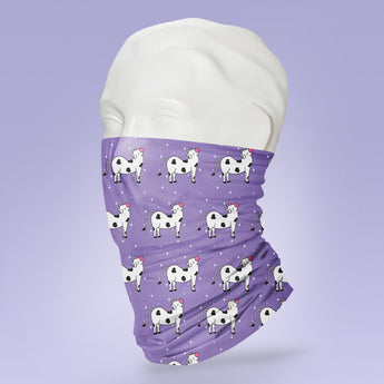 Washable & Reusable Yoga Cow Face Mask - Gaiter Face Shield - Face Mask - Face Buff - Snood