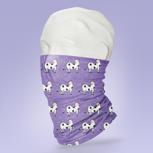 Washable & Reusable Yoga Cow Face Mask - Gaiter Face Shield - Face Mask - Face Buff - Snood