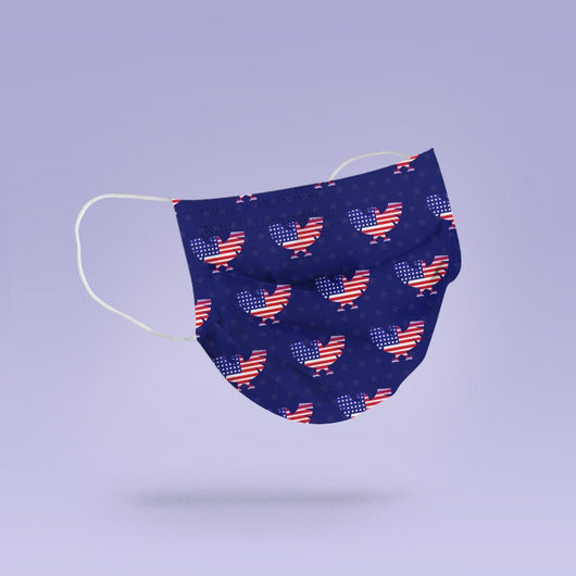 Washable & Reusable Red White And Blue Eagle Patriotic Face Mask Cover - Usa Pride - 4th Of July