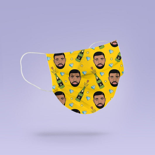 Washable & Reusable Cloth Drake Parody Face Mask Cover