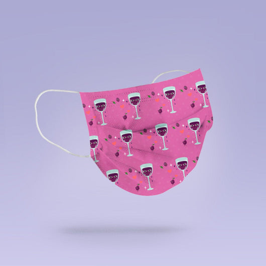 Washable & Reusable Wine Lovers Cloth Face Mask Cover