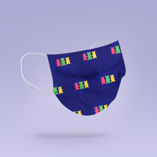 Washable & Reusable Gummi Bear Mask Cover - Cute Face Mask