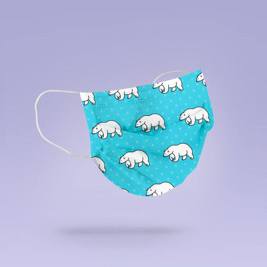 Washable & Reusable Polar Bear Mask Cover - Cute Face Mask