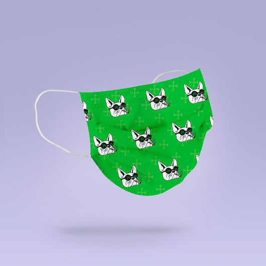 Washable & Reusable Stoned Bulldog Cloth Face Mask - Cute Face Masks