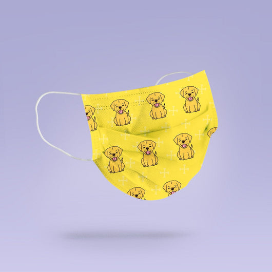 Washable & Reusable Golden Retriever Cloth Face Mask - Cute Face Masks