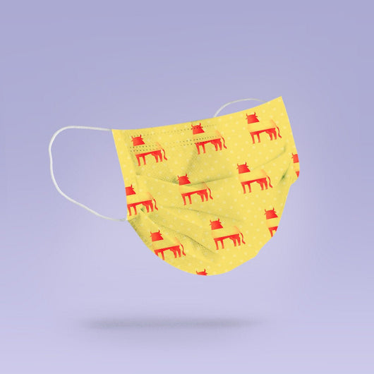 Washable & Reusable Spanish Bull Cloth Face Mask - Cute Face Masks - Spain Pride