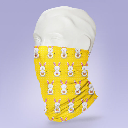 Washable & Reusable Honey Bunny Face Mask - Gaiter Face Shield - Face Mask - Face Buff - Snood