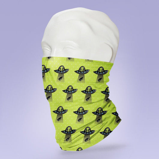 Washable & Reusable Alien Abduction  - Gaiter Face Shield - Face Mask