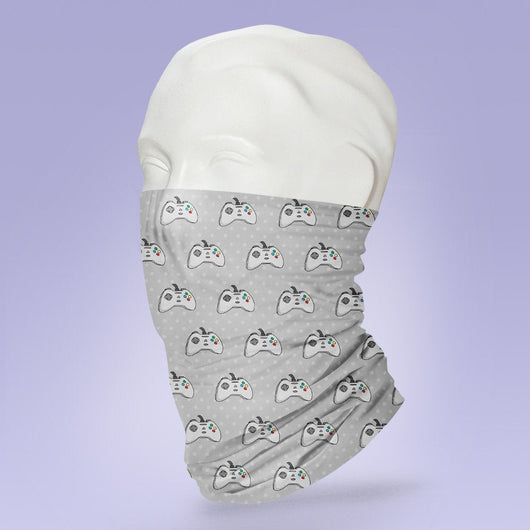 Washable & Reusable Gray Gamer Face Shield - Face Mask
