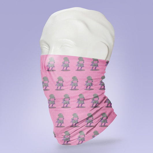 White Washable & Reusable Superhero Dolphin Mask - Face Shield - Face Mask