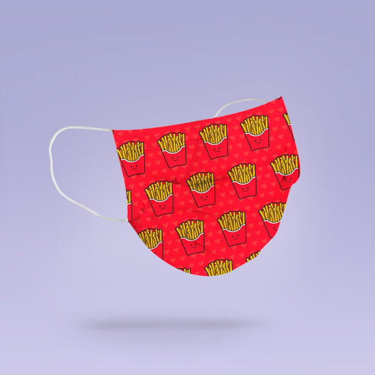 Washable & Reusable Cute French Fries Face Mask Cover - Cute French Fries