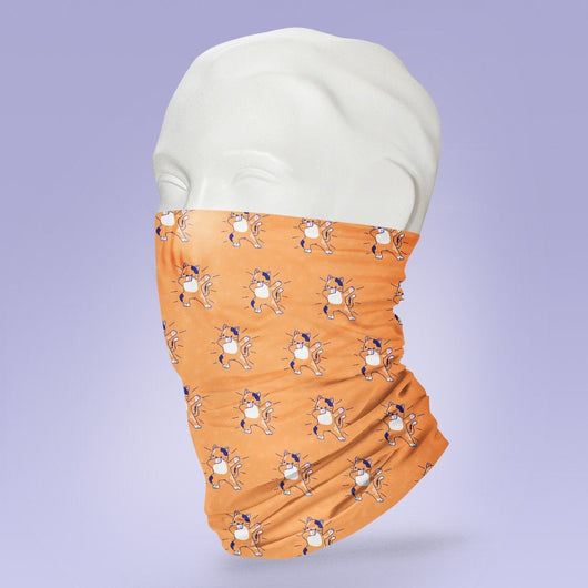 Dabbing Cat Themed Mask - Face Mask - Face Buff - Snood - Dancing Cat Head Mask