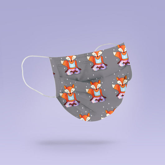 Washable & Reusable Cute Calm Fox Cloth Face Mask Cover