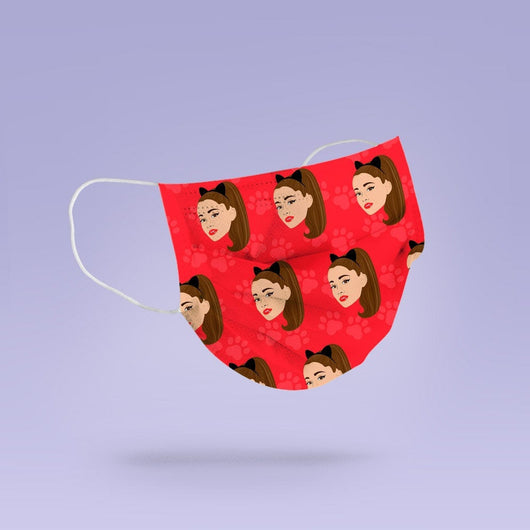 Washable & Reusable Ariana Grande Parody Face Mask Cover