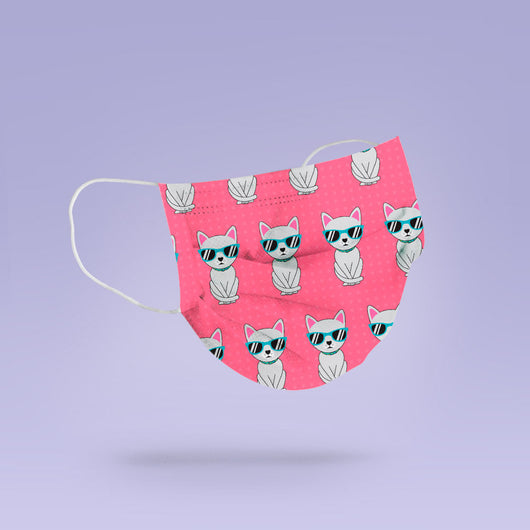 Washable & Reusable Cloth Cool Cat Face Mask Cover