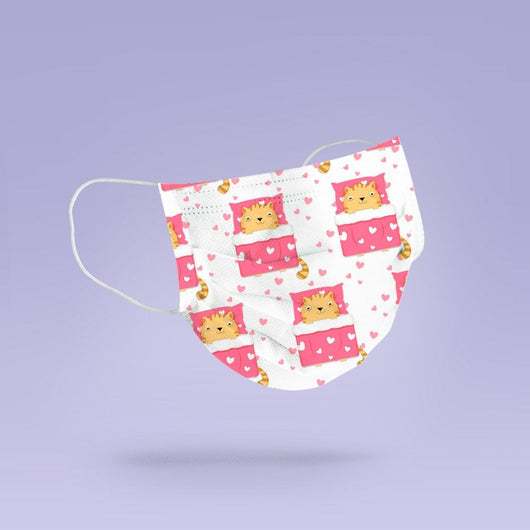 Washable & Reusable Cute Sleep Cat Face Mask Cover