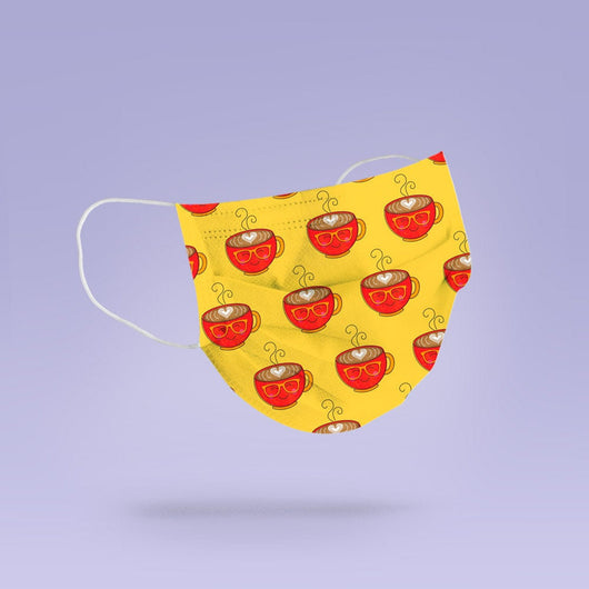 Washable & Reusable Cute Coffee Face Mask Cover