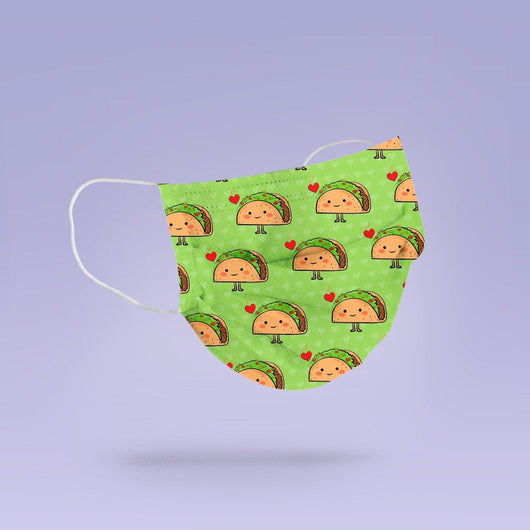 Washable & Reusable Cute Taco Cloth Face Mask Cover