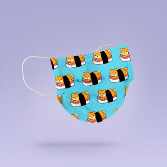 Washable & Reusable Cat Sushi Cloth Face Mask Cover
